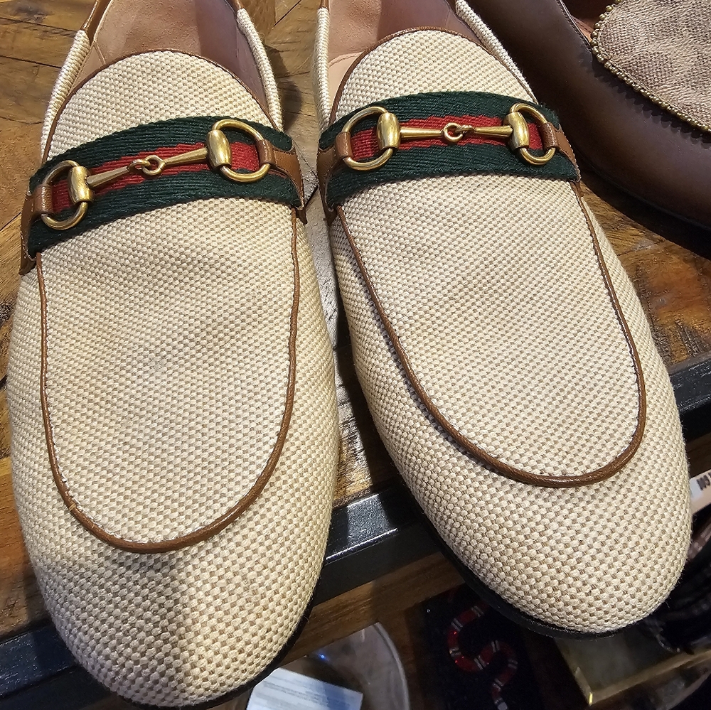 Canvas Web Mens Brixton Horsebit Loafers 39 Sand Light Cuir
